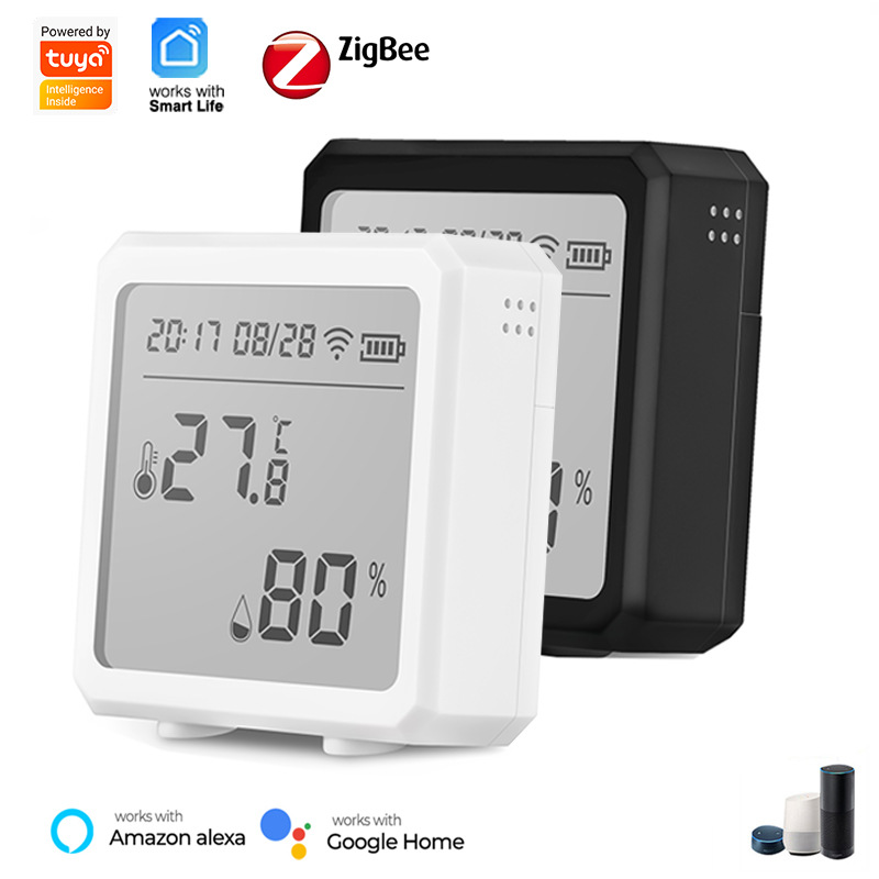 Tuya WiFi/Zigbee Smart Temperature & Humidity Sensor – Indoor Monitor with Wireless Remote Smartphone Control
